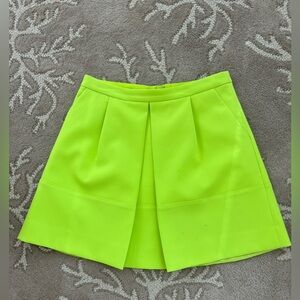 J. Crew Neon Green Mini Skirt